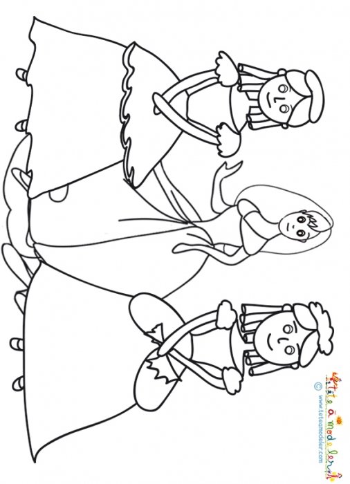 Coloriage de Belle et ses soeurs