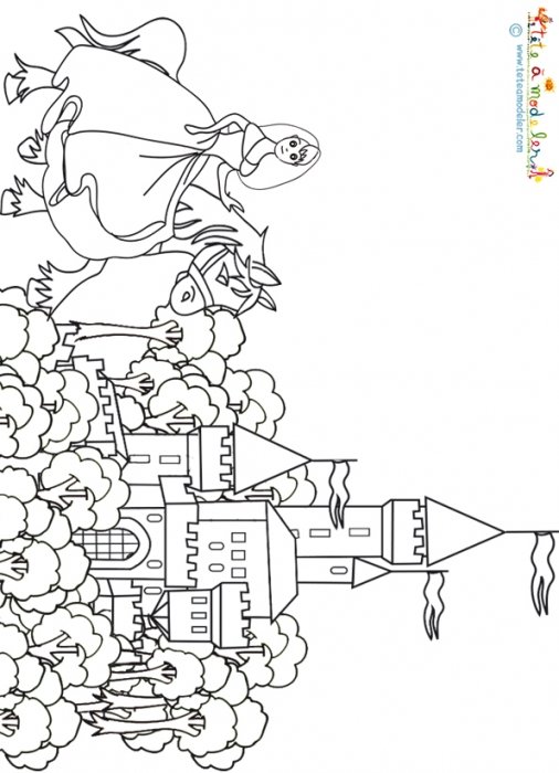 Belle aperçoit le château de la bête
