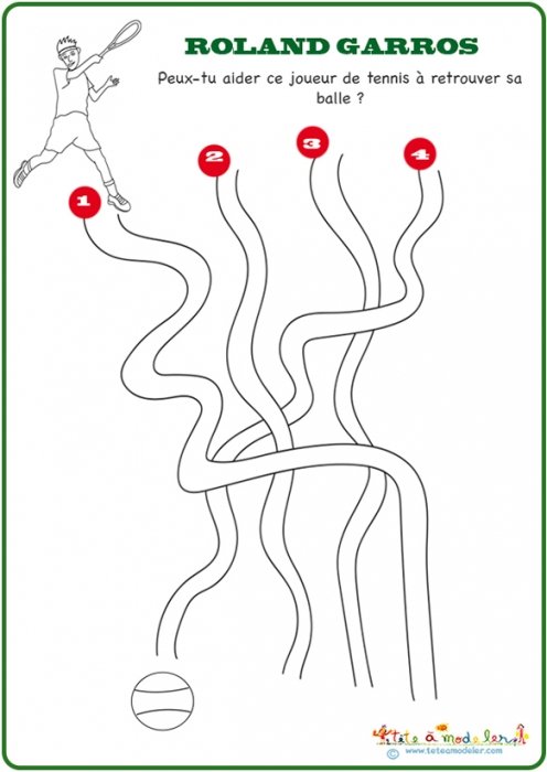 Jeu de labyrinthe Roland Garros