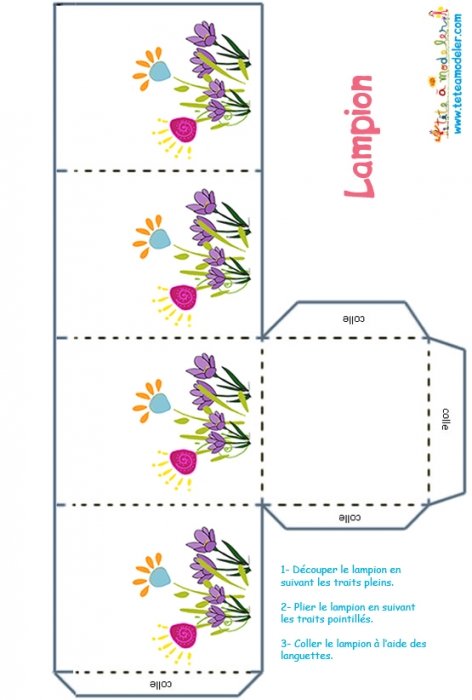Lampion petites fleurs