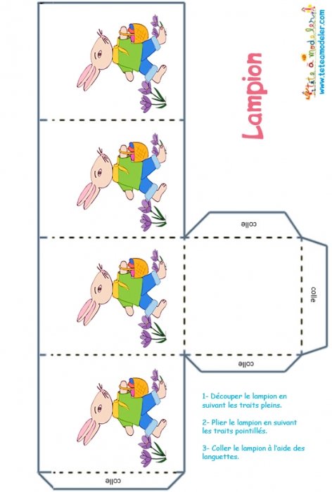 Lampion lapin de pâques