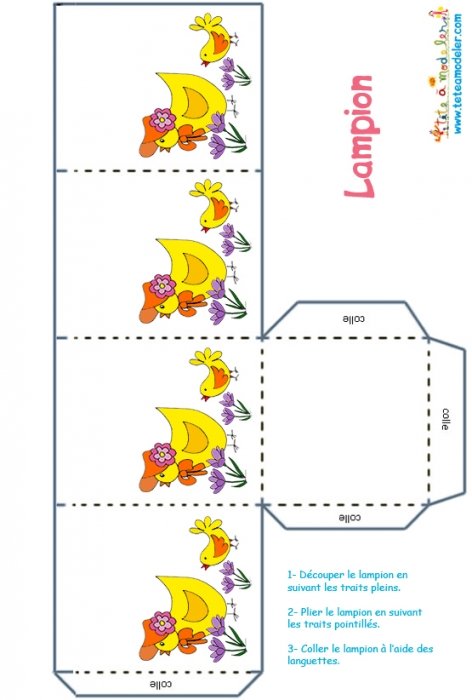 Lampion poule de Pâques