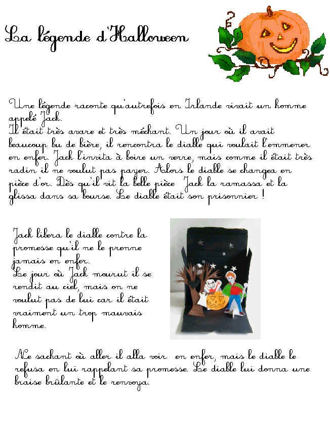 Imprimer la page 1 de la l&eacute;gende d'Halloween
