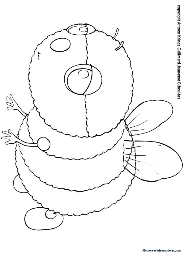 Coloriage de L&eacute;on le Bourdon
