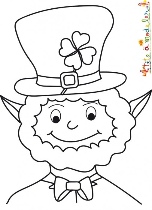 Coloriage du portrait du Leprechaun