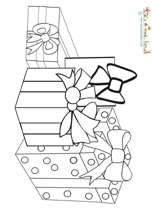 Les gros cadeaux à colorier