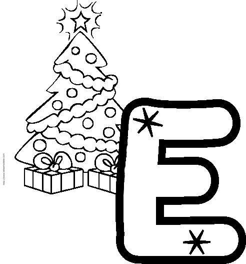 Coloriage Alphabet : lettre "E" 
