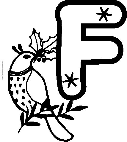 Coloriage Alphabet : lettre "F" 
