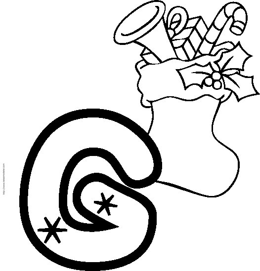 Coloriage Alphabet : lettre "G" 
