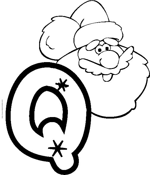 Coloriage Alphabet : lettre "Q" 
