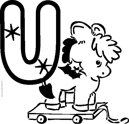 Coloriage Alphabet : lettre "U" 
