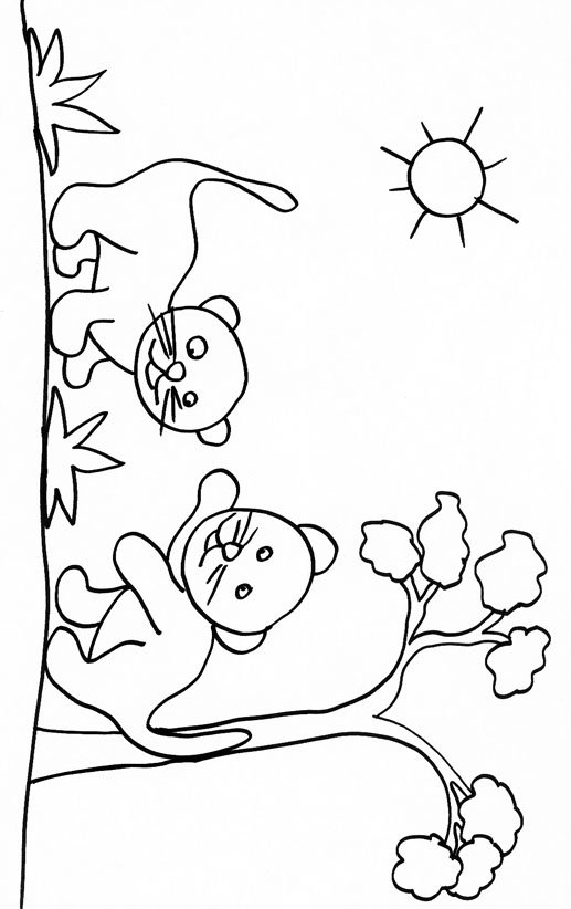 Imprimer le dessin de petits lionceaux
