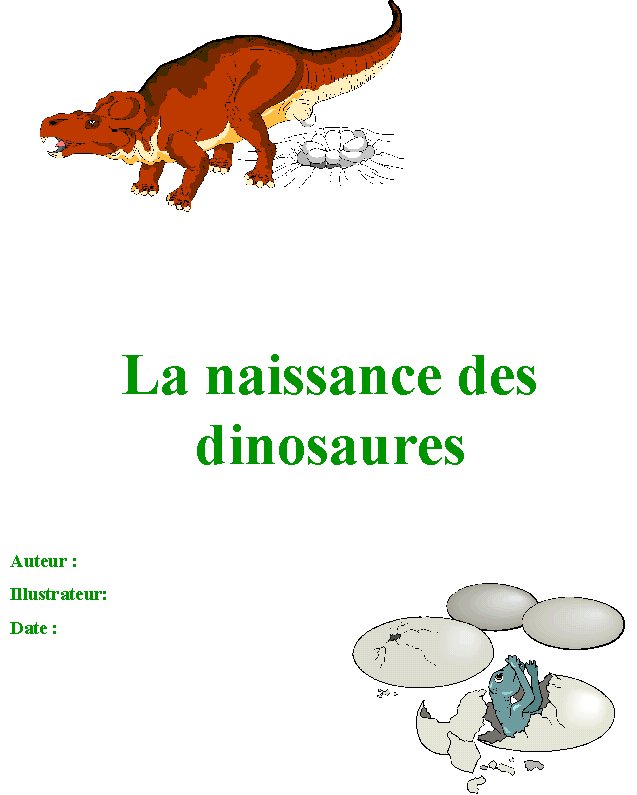 livre sur les dinosaures : la naissance
