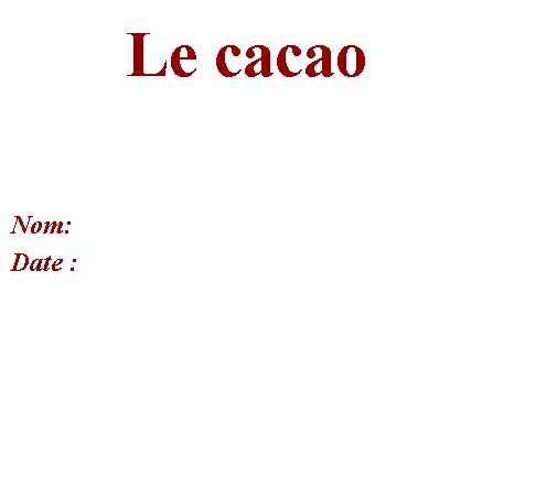 livre sur le cacao couverture
