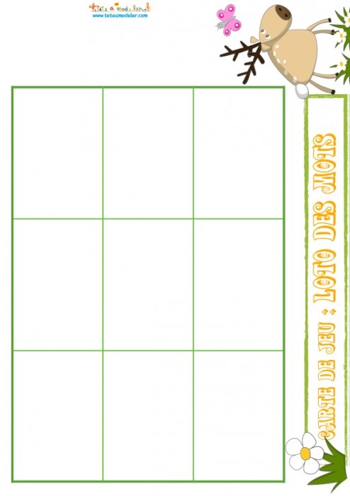 Planche 32 loto des mots : rennes 