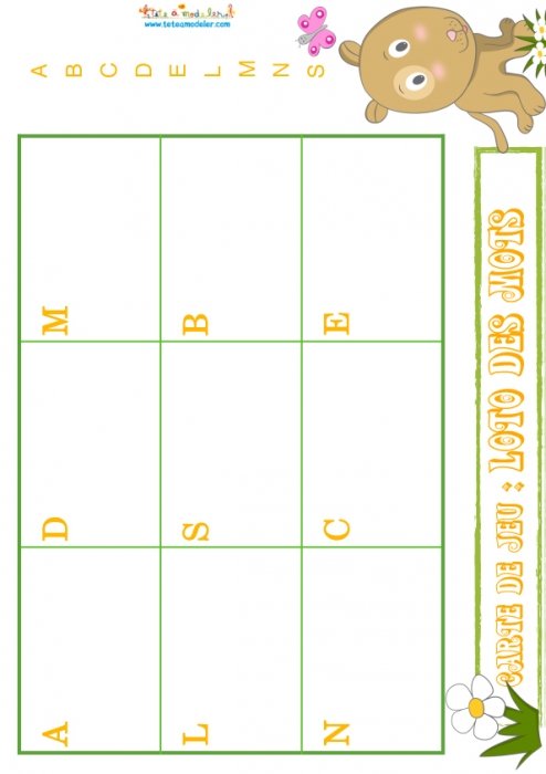 Planche 28 chien: "A-B-C-D-E-L-M-N-S"