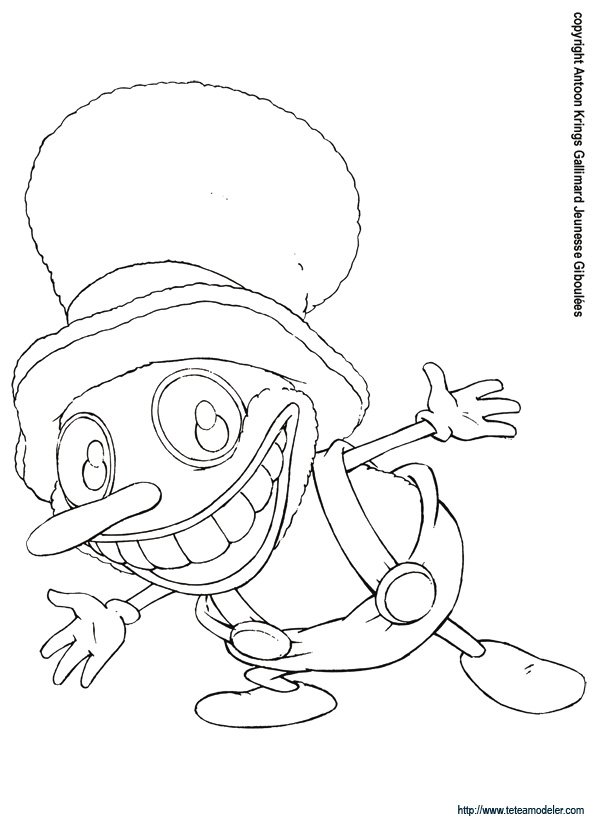 Coloriage de Loulou le pou
