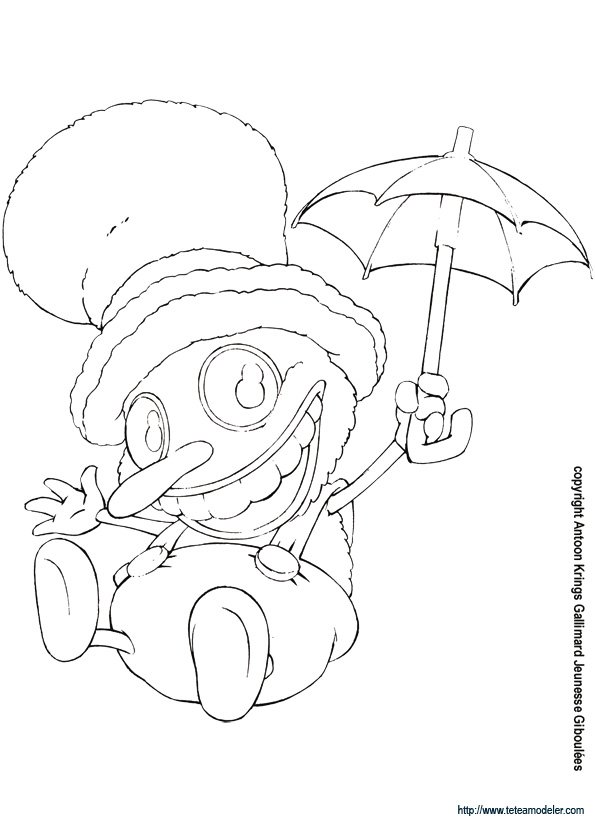 Coloriage de Loulou le pou

