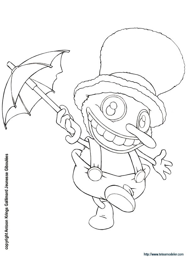 Coloriage de Loulou le pou
