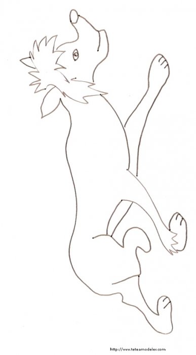 Imprimer le coloriage d'un loup marchant à pas de loup