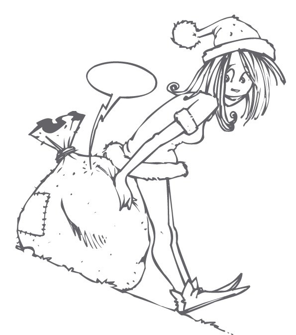 coloriage du lutin fille 
