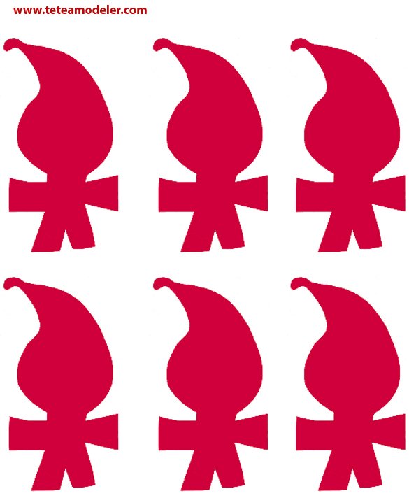Petits lutins de No&euml;l &agrave; d&eacute;couper
