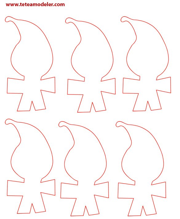 Petits lutins de No&euml;l &agrave; d&eacute;couper