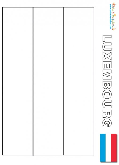 Coloriage du drapeau du Luxembourg