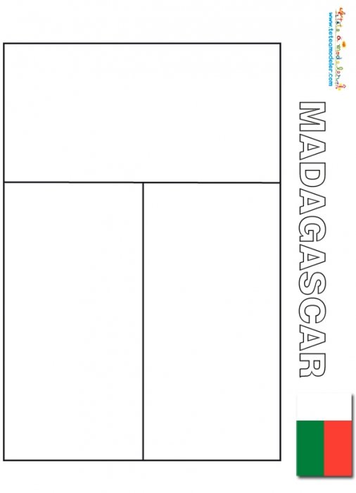 Coloriage du drapeau de Madagascar