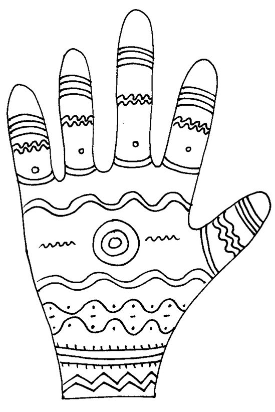 coloriages de la main cercle
