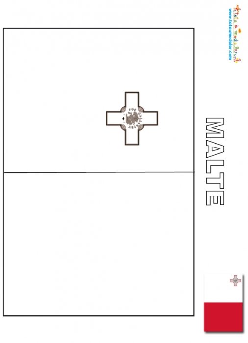 Coloriage du drapeau de Malte