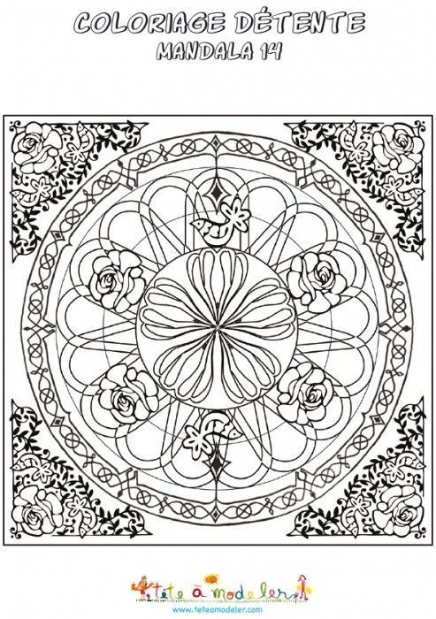 Mandala complexe en rosace