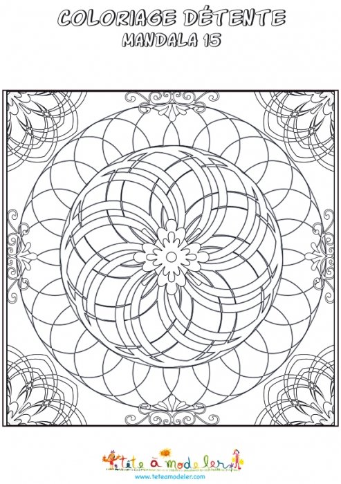 Mandala rosace, un coloriage détente