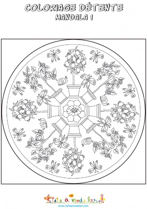 Verger d'été en mandala