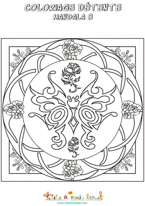 Coloriage détente 8 Art Déco