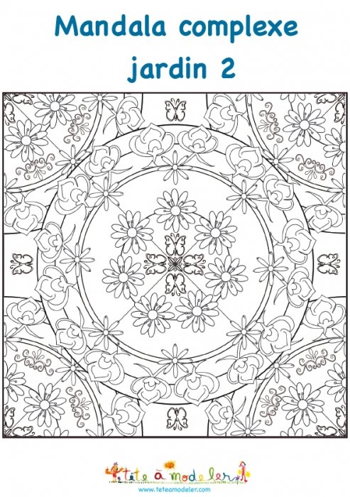 Mandala de fleurs complexe