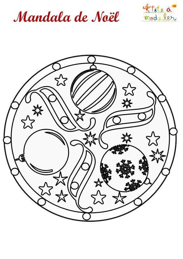 Mandala boules de noël