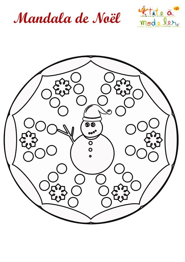 Mandala bonhomme de neige