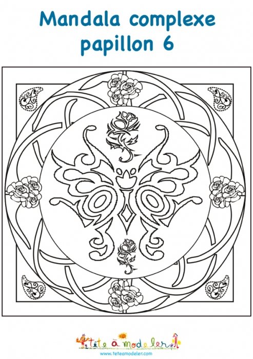 Médaillon papillon mandala