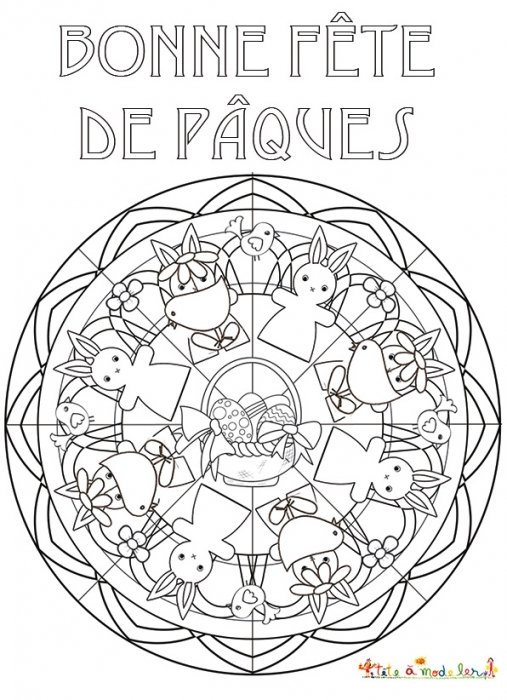 Mandala de Pâques complexe