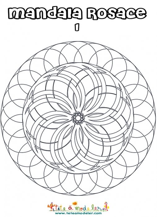 Mandala rosace relief