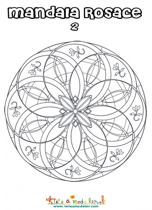 Mandala rosace façon vitrail