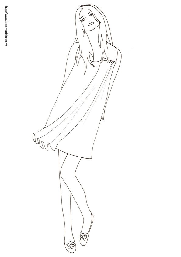 Coloriage top model 61
