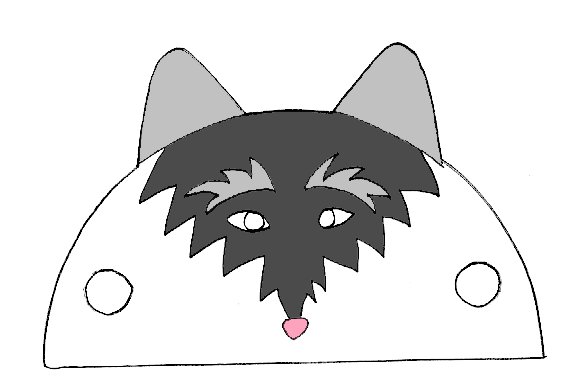 Imprimer le mod&egrave;le de la marionnette loup pour b&eacute;b&eacute;
