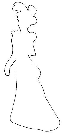 Modèle de marque-page girouette lady 