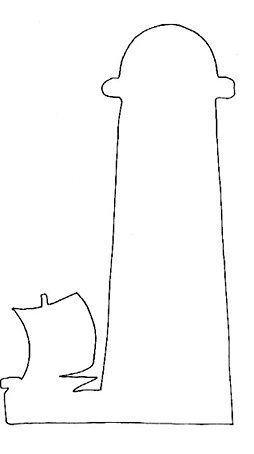 Modèle de marque-page girouette bateau