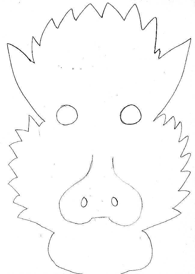 Masque de dragon chinois mod&egrave;le
