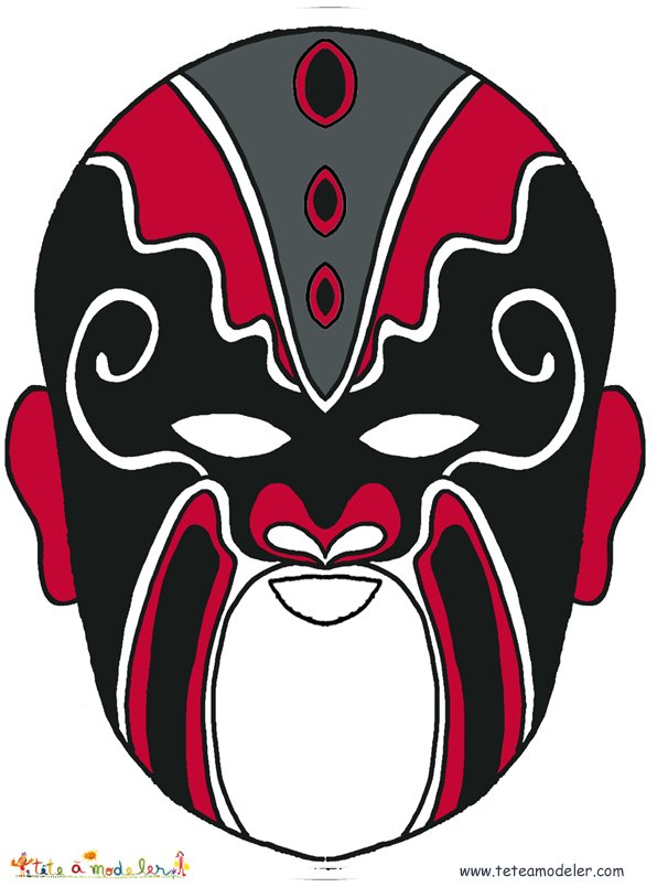 Masque asiatique &agrave; imprimer
