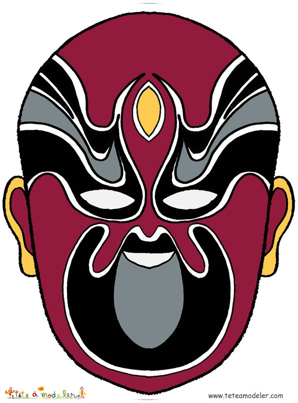 Masque asiatique &agrave; imprimer
