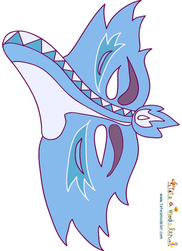Masque oiseau bleu vintage
